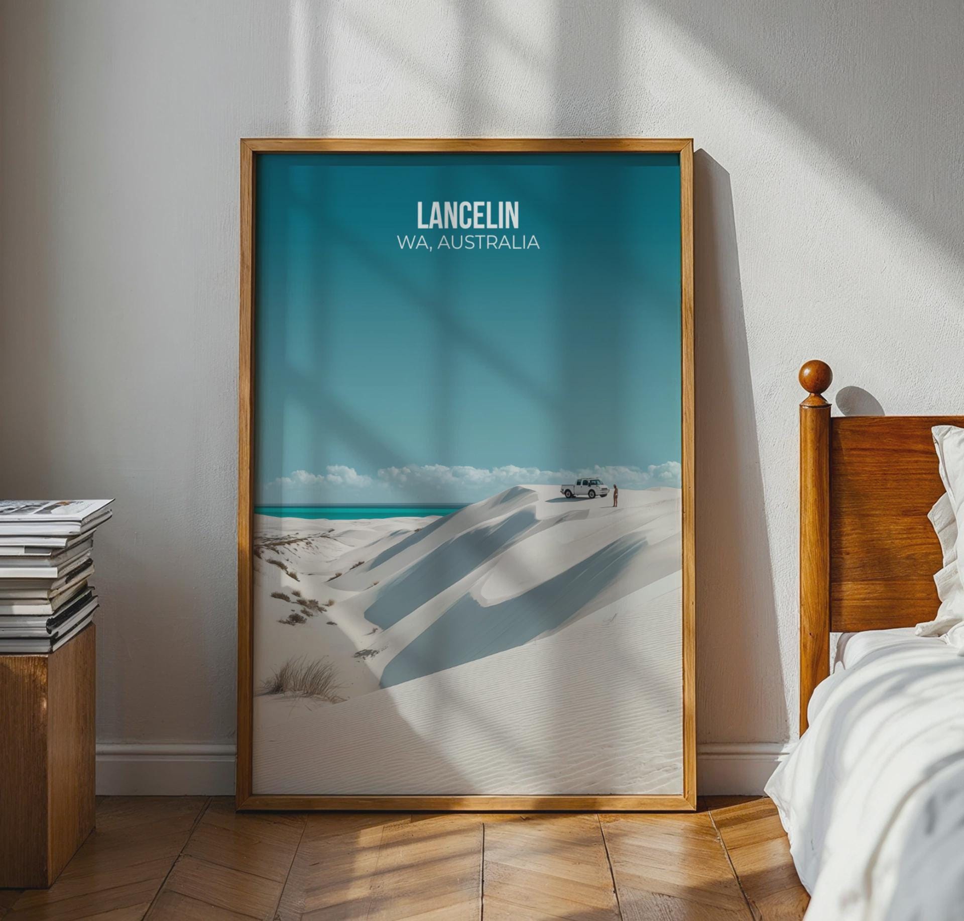 Lancelin WA Australia Travel Poster Print Wall Art - Travel Wall Art