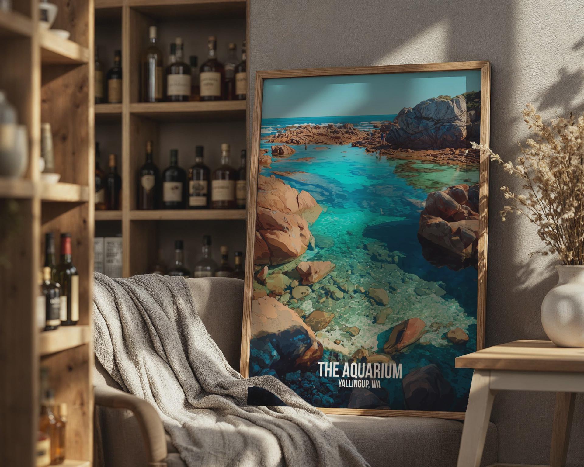 The Aquarium Yallingup WA Poster Coastal Wall Art Print - Travel Wall Art