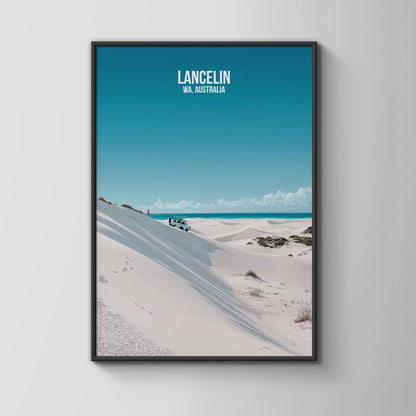 Lancelin WA Australia Travel Poster Print Wall Art - Travel Wall Art