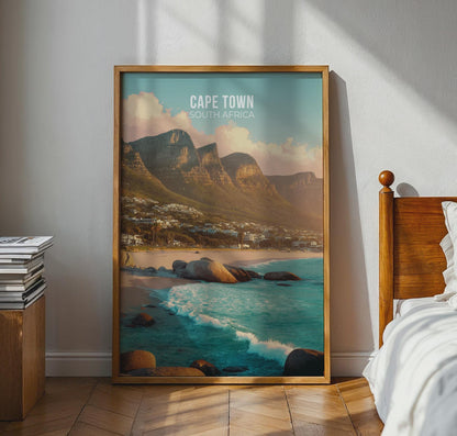Cape Town Travel Poster Wall Art Print - Travel Wall Art