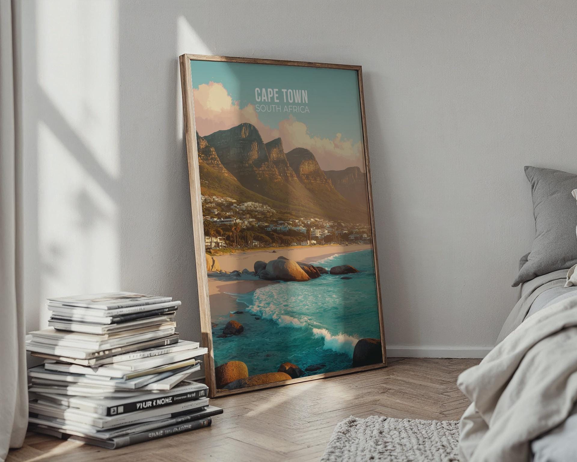 Cape Town Travel Poster Wall Art Print - Travel Wall Art