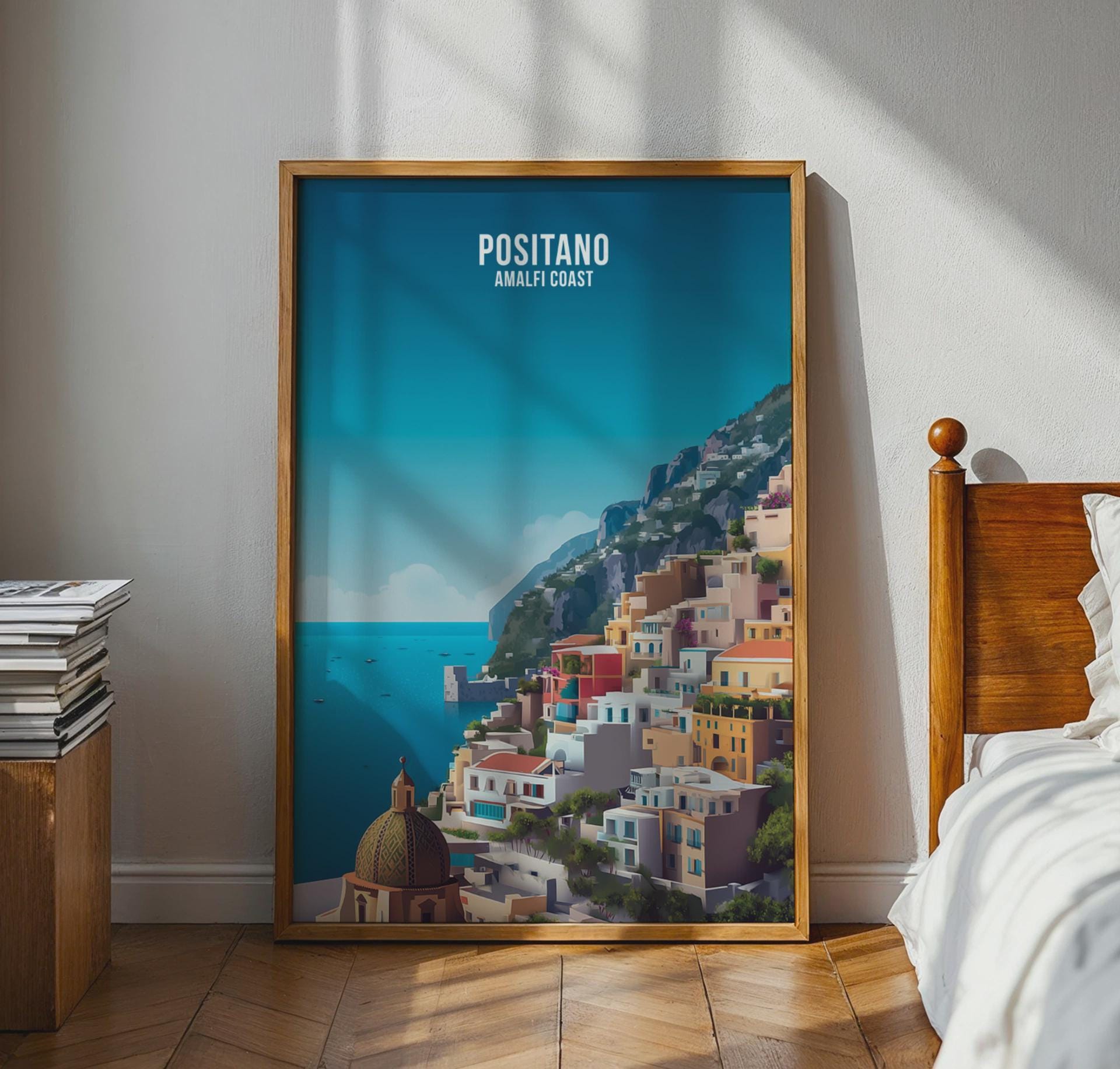 Positano Amalfi Coast Coastal Wall Art Print - Travel Wall Art