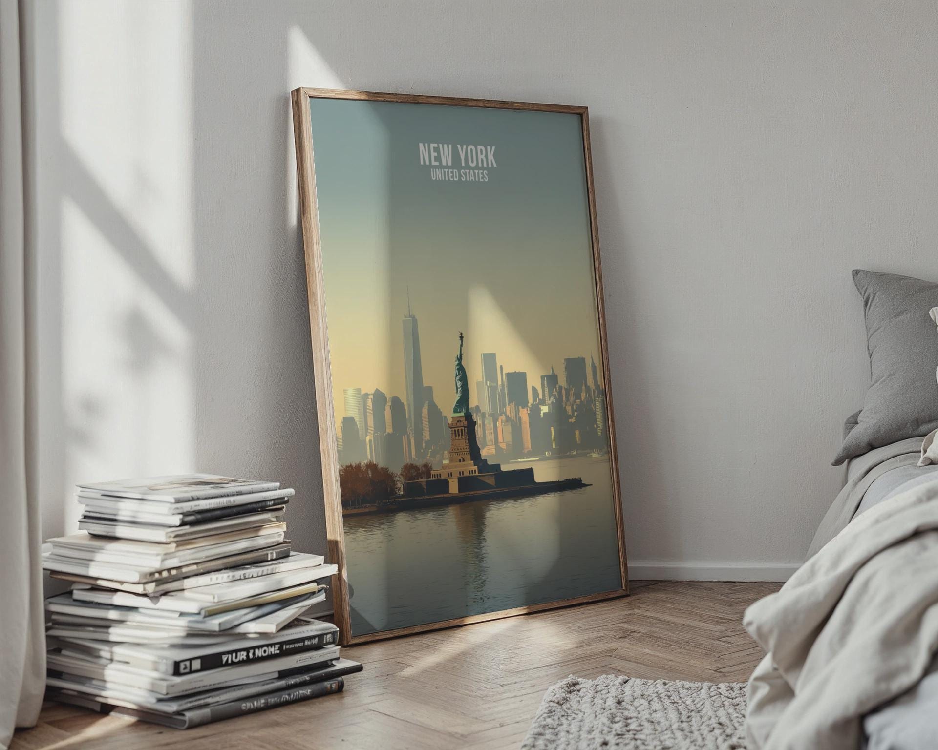 Statue of Liberty NYC Poster Wall Art - Travel Wall Art