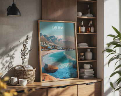 Cape Town South Africa Travel Poster Wall Art Print - Travel Wall Art