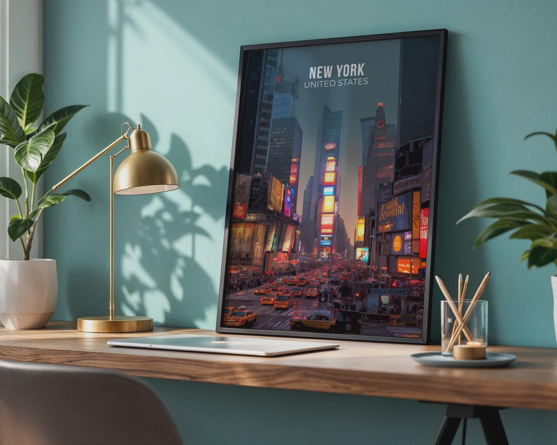 New York City Times Square Poster Wall Art Print - Travel Wall Art