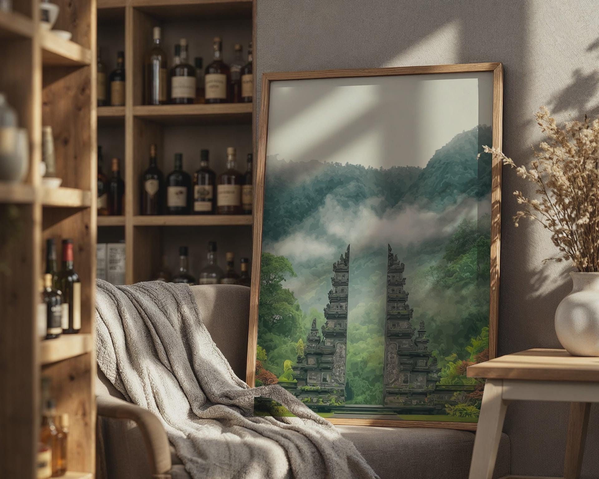 Bali Temple Gate Poster Print Wall Art - Travel Wall Art