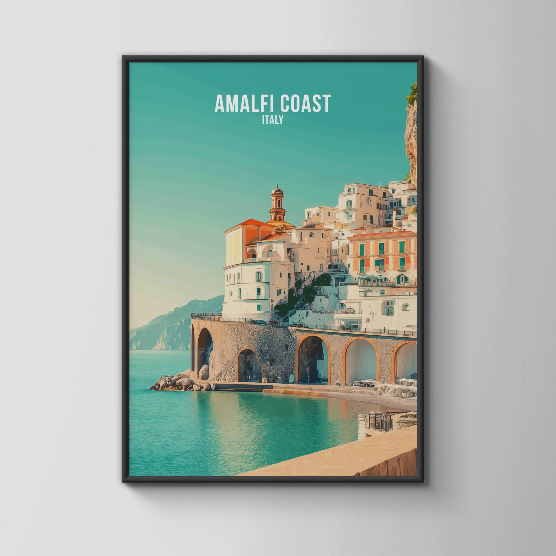 Amalfi Coast Italy Poster Wall Art - Travel Wall Art