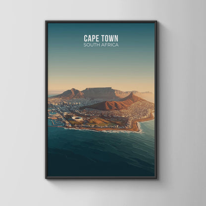 Cape Town Travel Poster Wall Art Print - Travel Wall Art