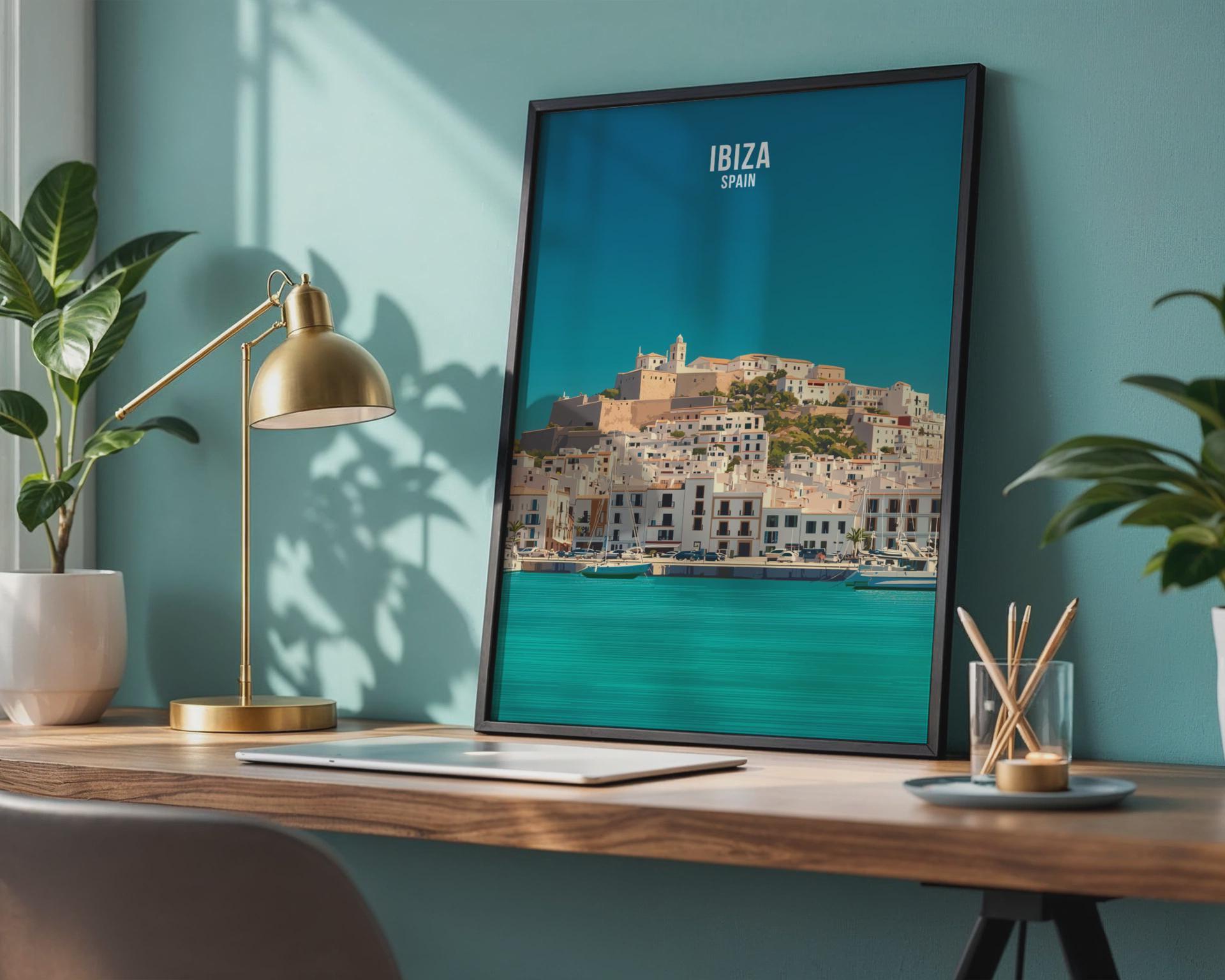 Ibiza Spain Travel Poster Wall Art Print - Travel Wall Art