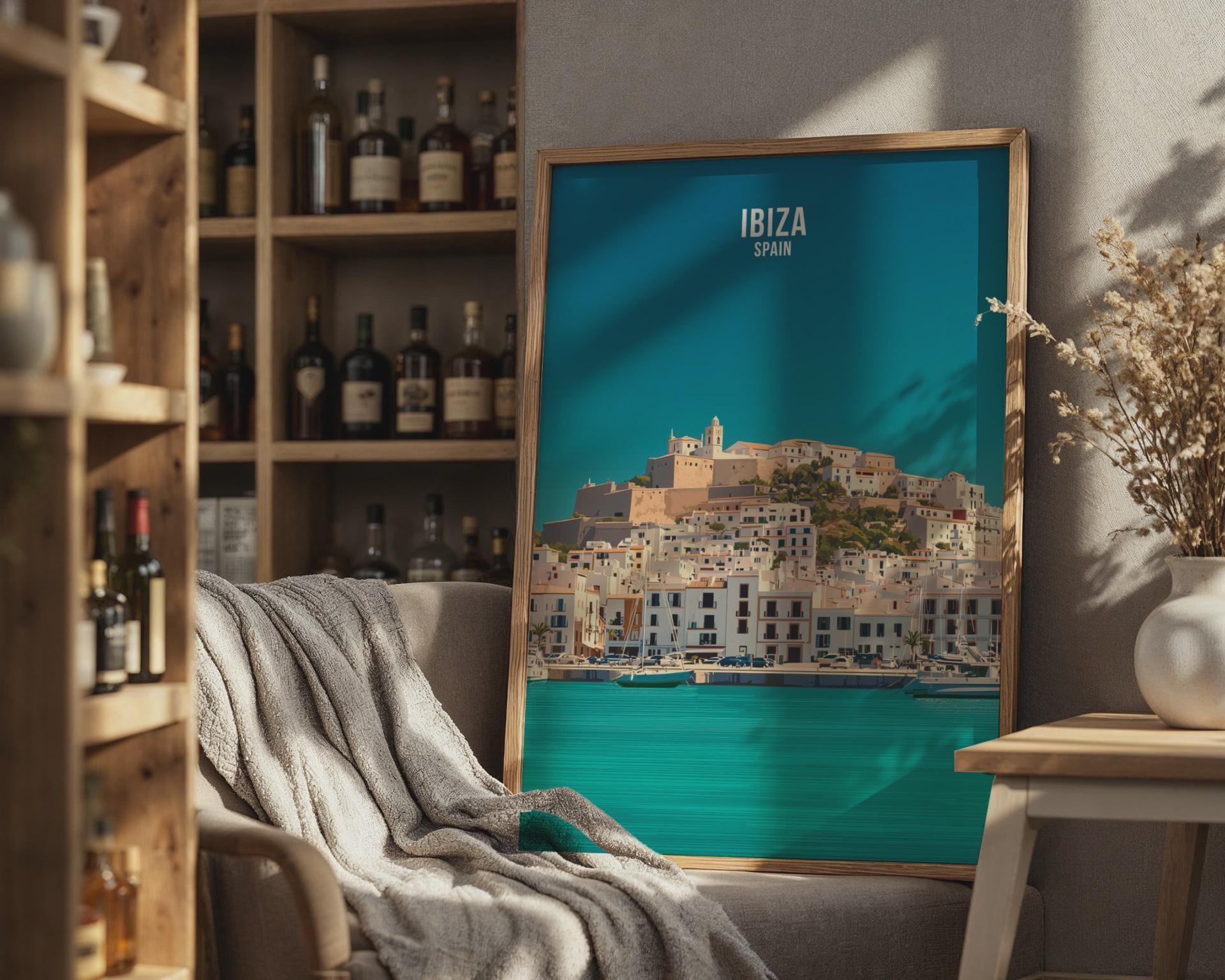 Ibiza Spain Travel Poster Wall Art Print - Travel Wall Art