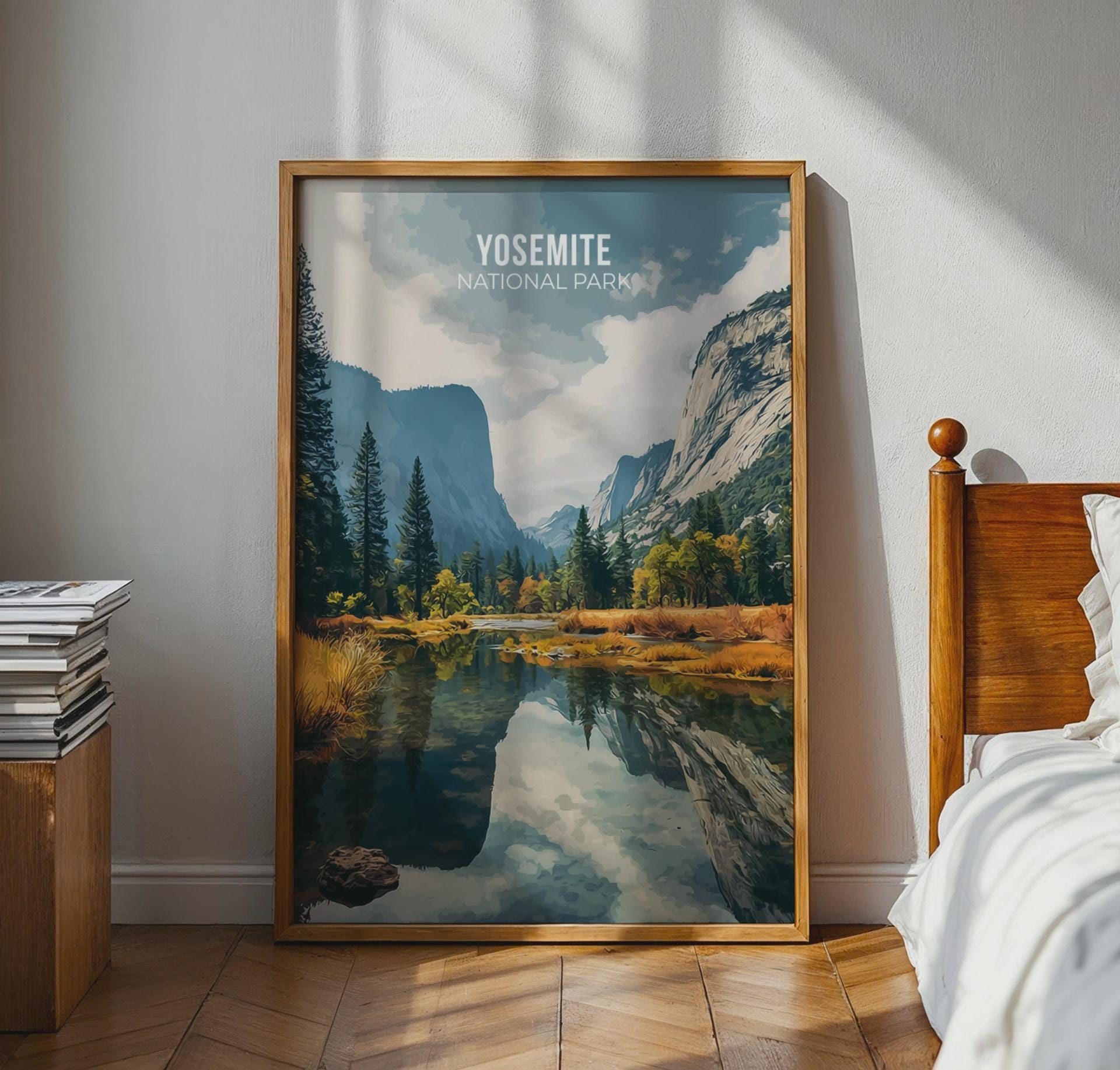 Yosemite National Park Landscape Poster Wall Art Print - Travel Wall Art
