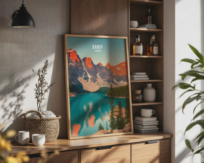 Banff Canada Landscape Poster Art Print - Travel Wall Art