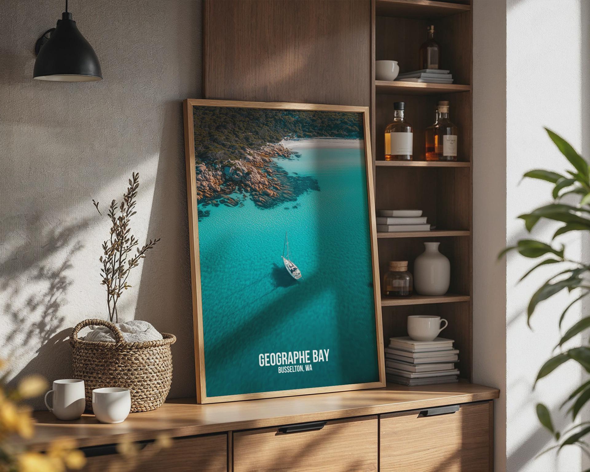 Geographe Bay Wall Art Poster Print Busselton WA Ocean Scenery - Travel Wall Art