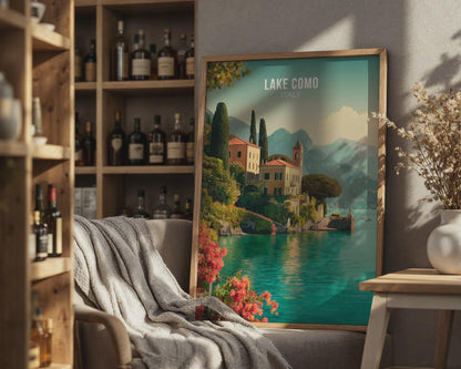 Lake Como Italy Poster Art Print - Travel Wall Art