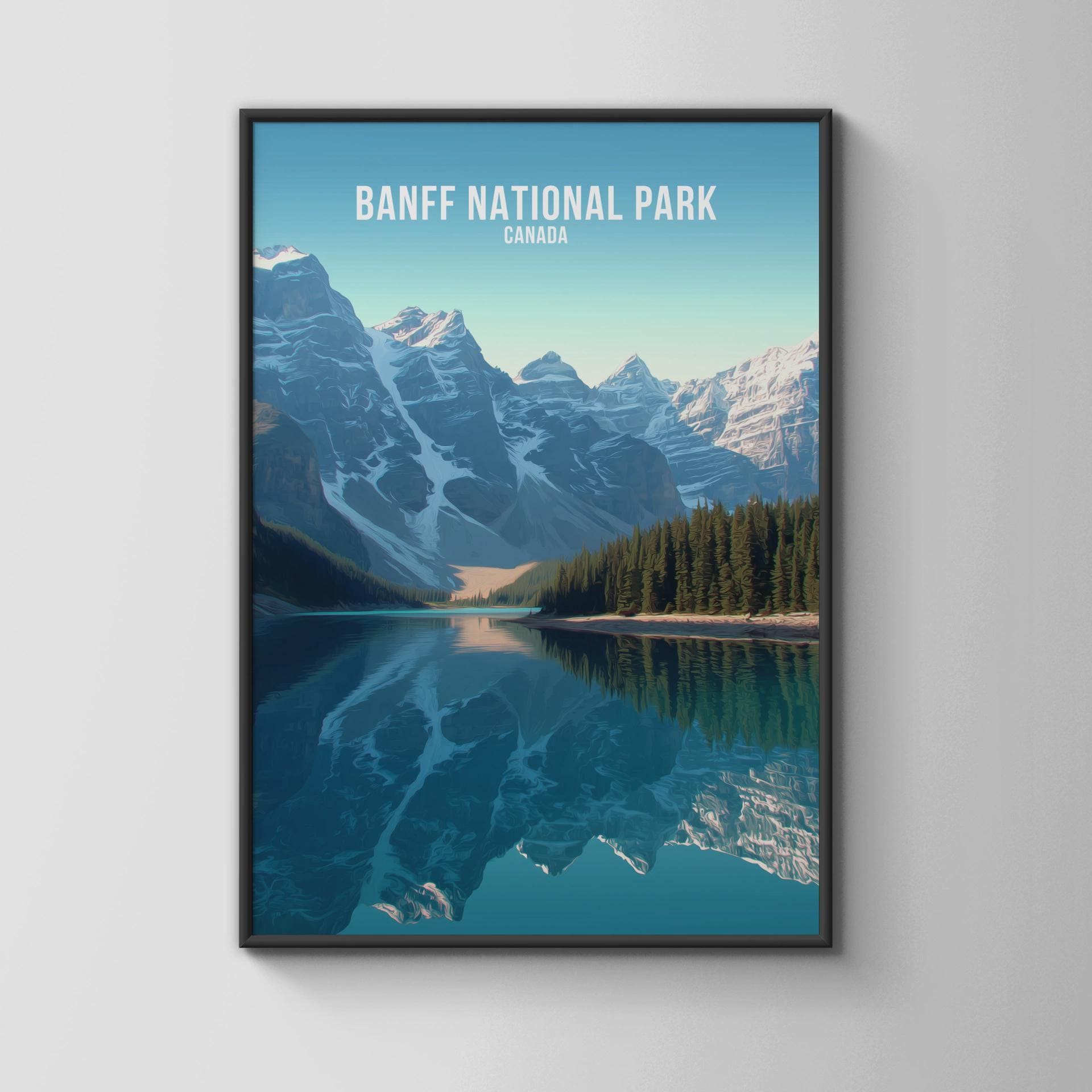 Banff National Park Poster Landscape Art Print - Travel Wall Art