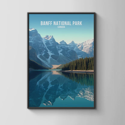 Banff National Park Poster Landscape Art Print - Travel Wall Art