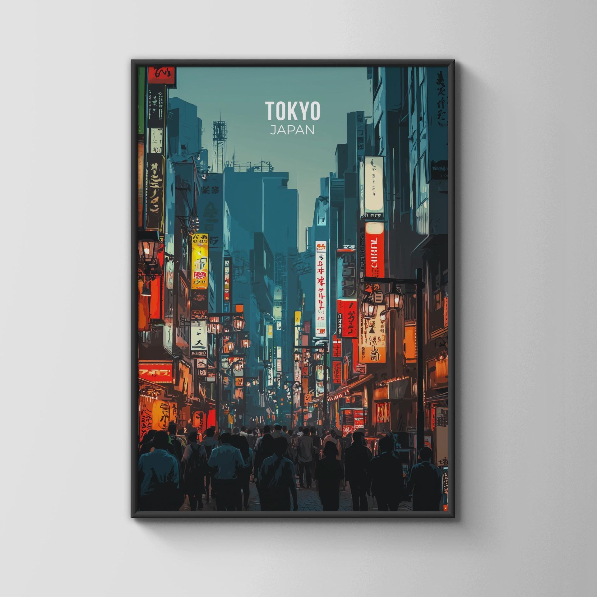 Tokyo Japan Wall Art Print Cityscape Poster - Travel Wall Art