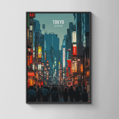 Tokyo Japan Wall Art Print Cityscape Poster - Travel Wall Art
