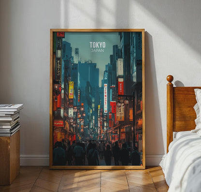 Tokyo Japan Wall Art Print Cityscape Poster - Travel Wall Art