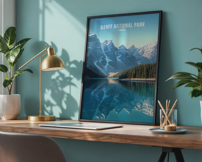 Banff National Park Poster Landscape Art Print - Travel Wall Art