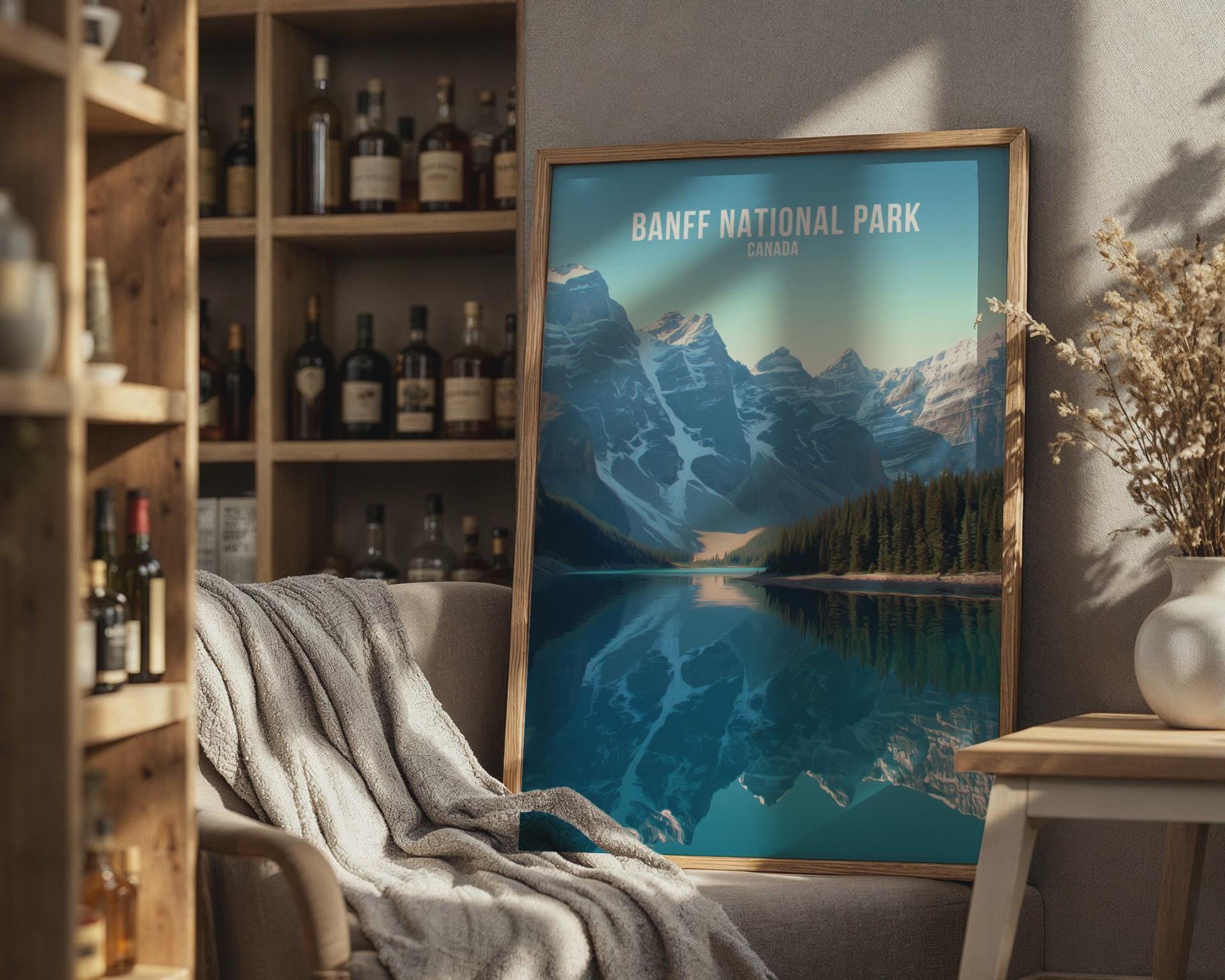 Banff National Park Poster Landscape Art Print - Travel Wall Art