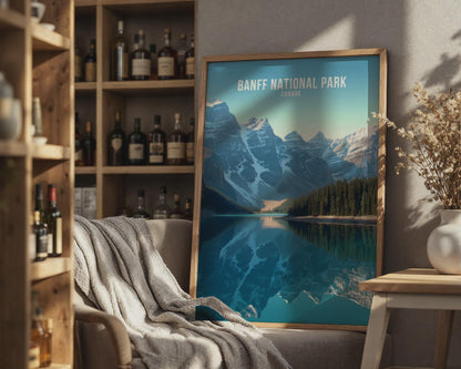 Banff National Park Poster Landscape Art Print - Travel Wall Art