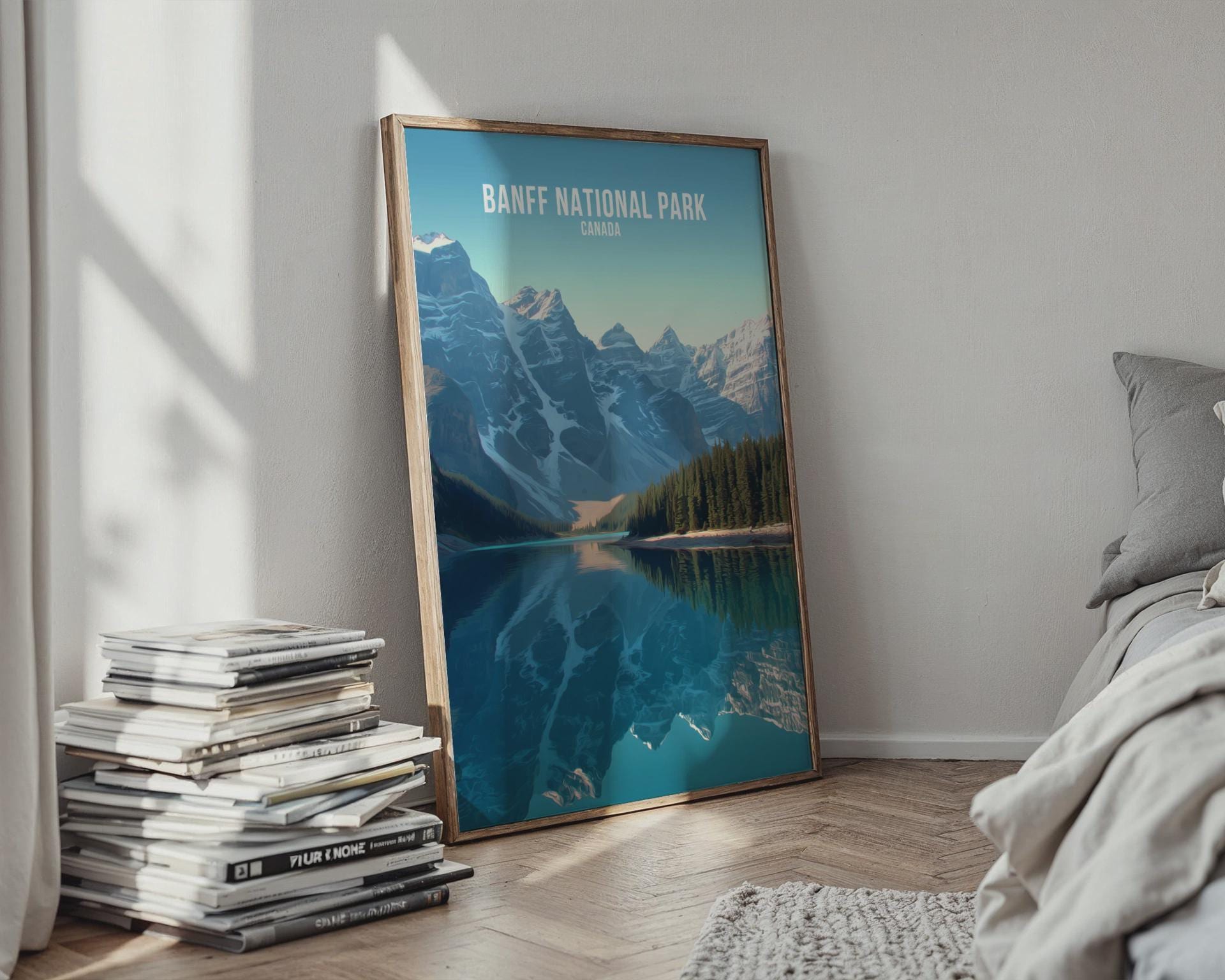 Banff National Park Poster Landscape Art Print - Travel Wall Art