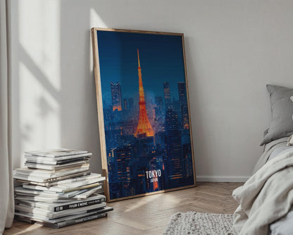 Tokyo Tower Poster Cityscape Print Wall Art Japan - Travel Wall Art