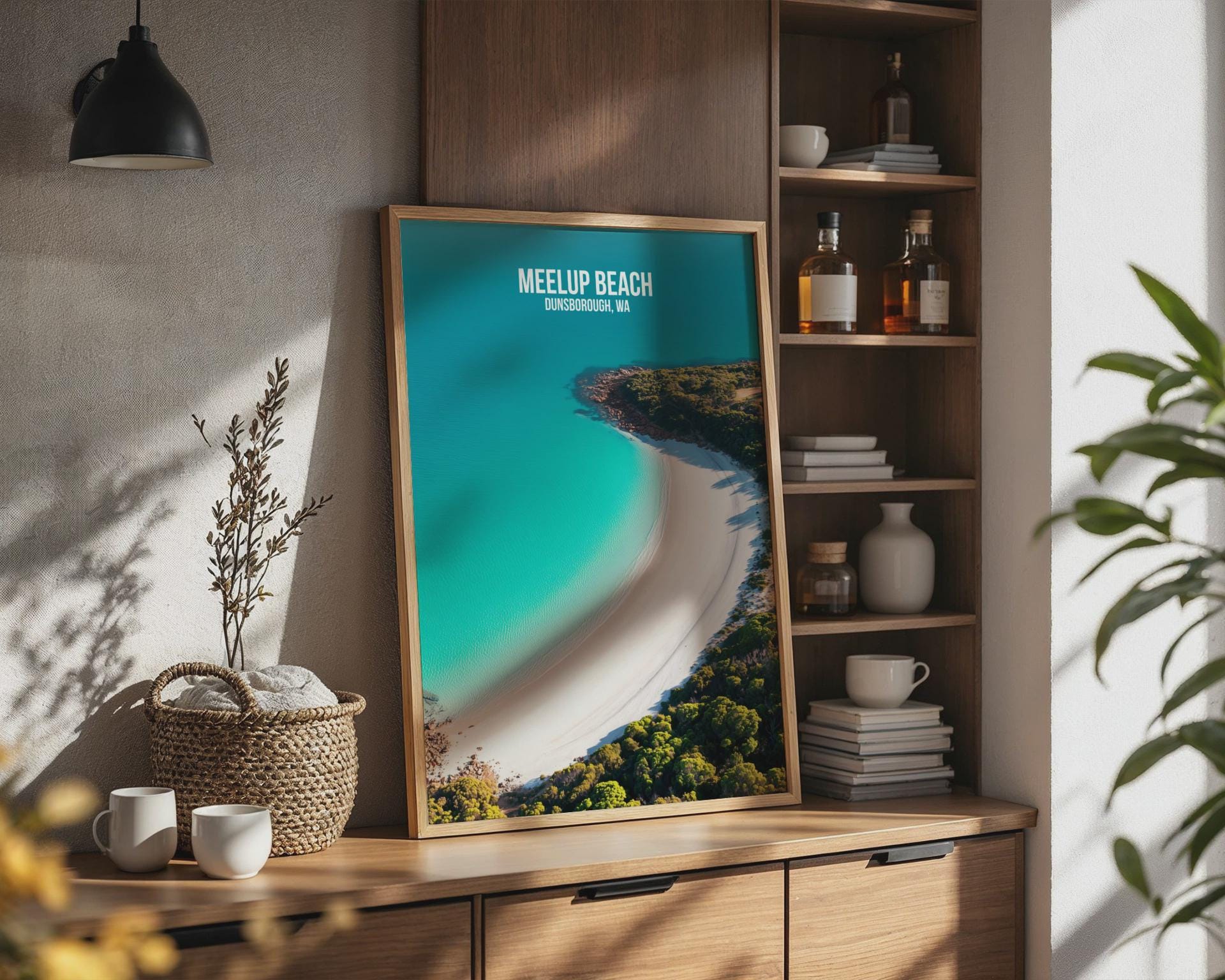 Meelup Beach Poster Dunsborough WA Coastal Art Print - Travel Wall Art