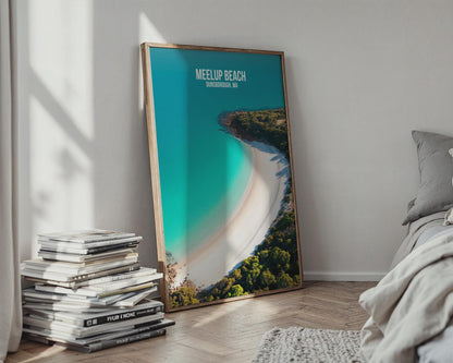 Meelup Beach Poster Dunsborough WA Coastal Art Print - Travel Wall Art