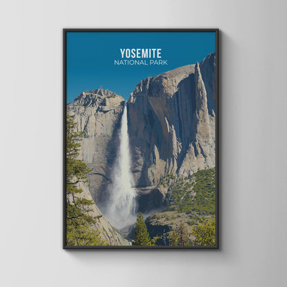 Yosemite National Park Waterfall Print Wall Art - Travel Wall Art