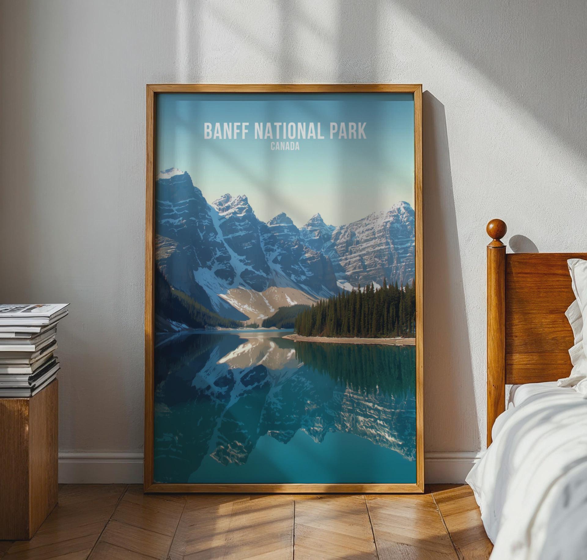Banff National Park Art Print Mountains Lake - Travel Wall Art