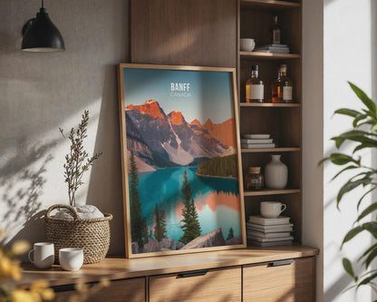 Banff Canada Landscape Poster Print Wall Art - Travel Wall Art