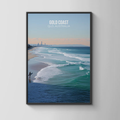 Gold Coast QLD Australia Print Poster Wall Art - Travel Wall Art