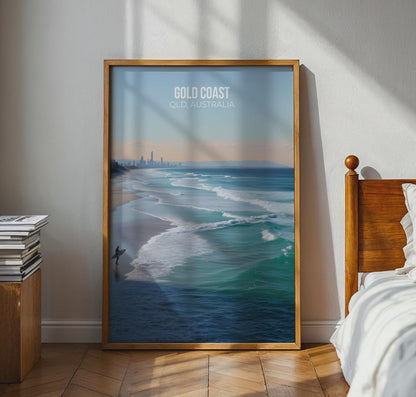 Gold Coast QLD Australia Print Poster Wall Art - Travel Wall Art