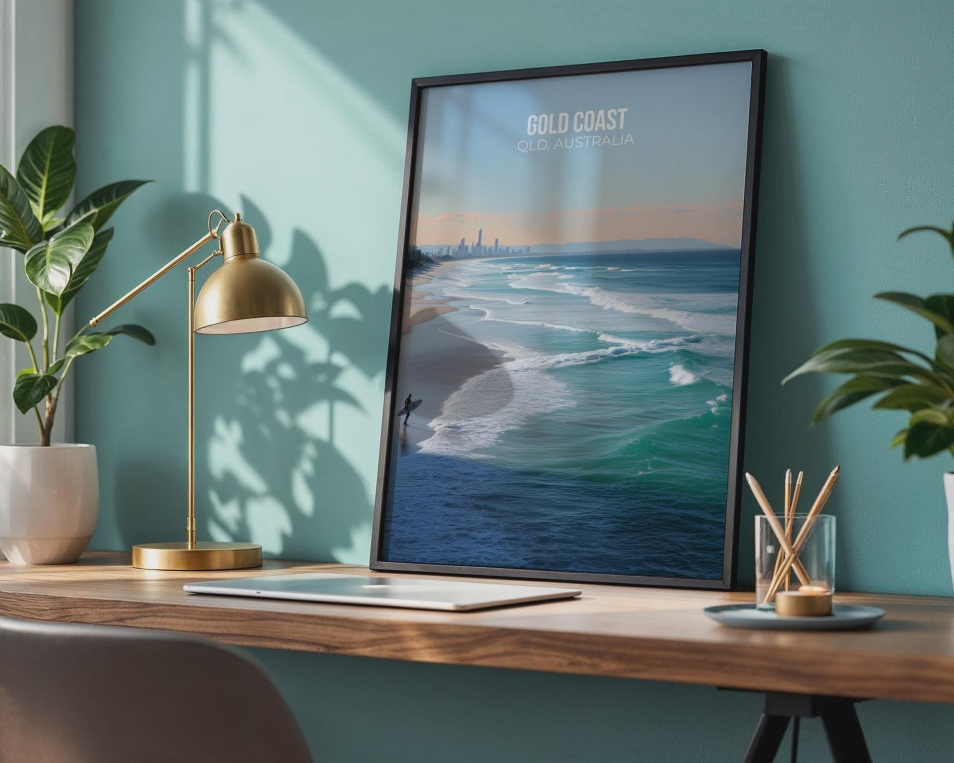 Gold Coast QLD Australia Print Poster Wall Art - Travel Wall Art
