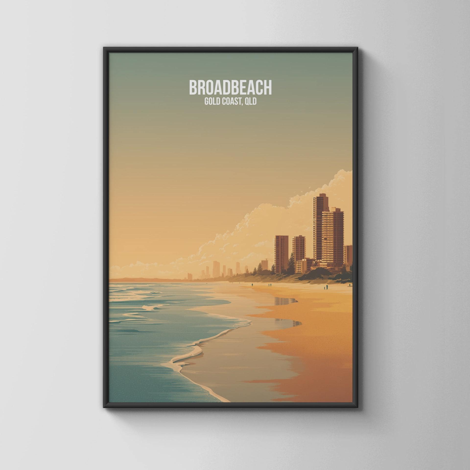 Broadbeach Coastal Print Wall Art - Travel Wall Art