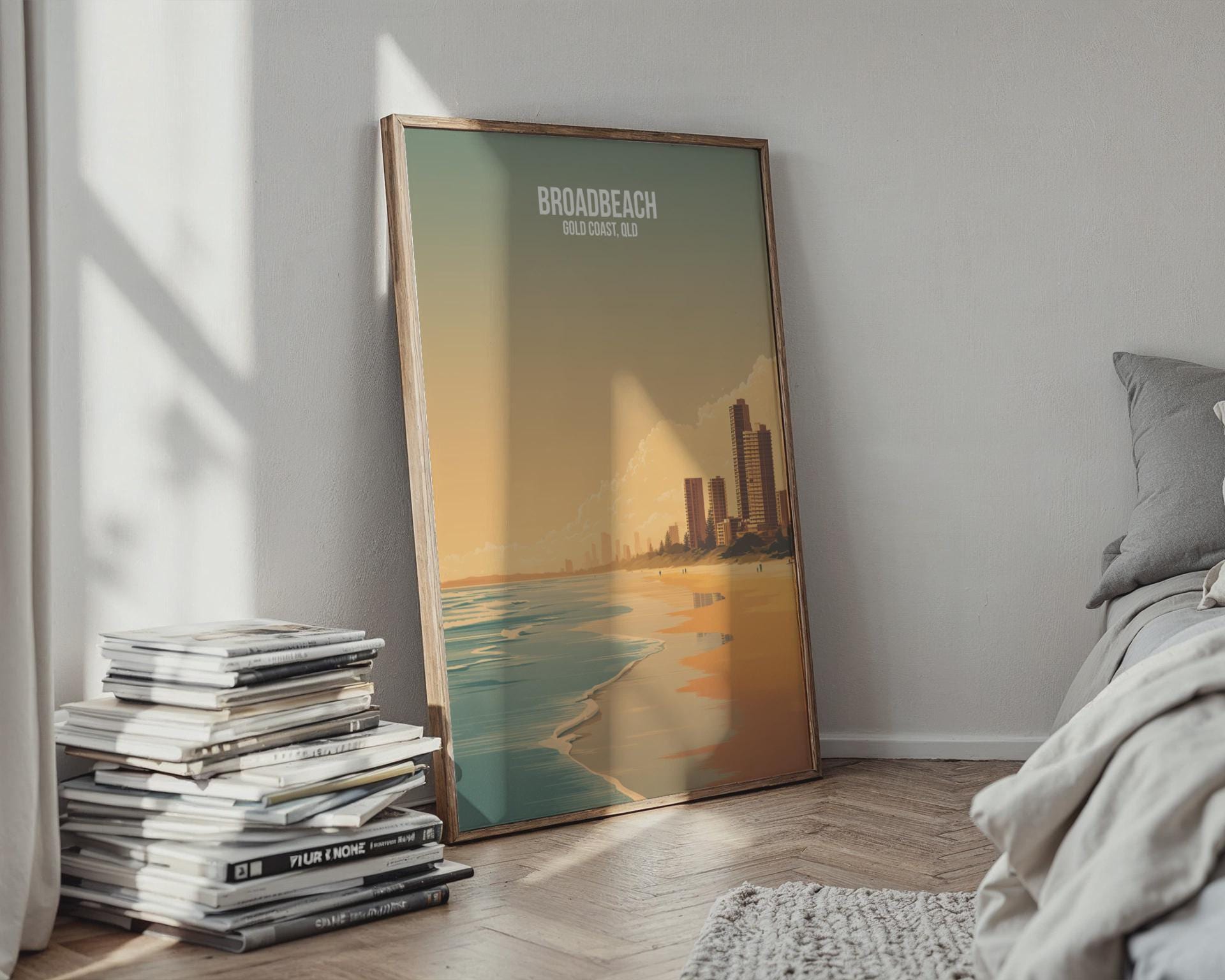 Broadbeach Coastal Print Wall Art - Travel Wall Art