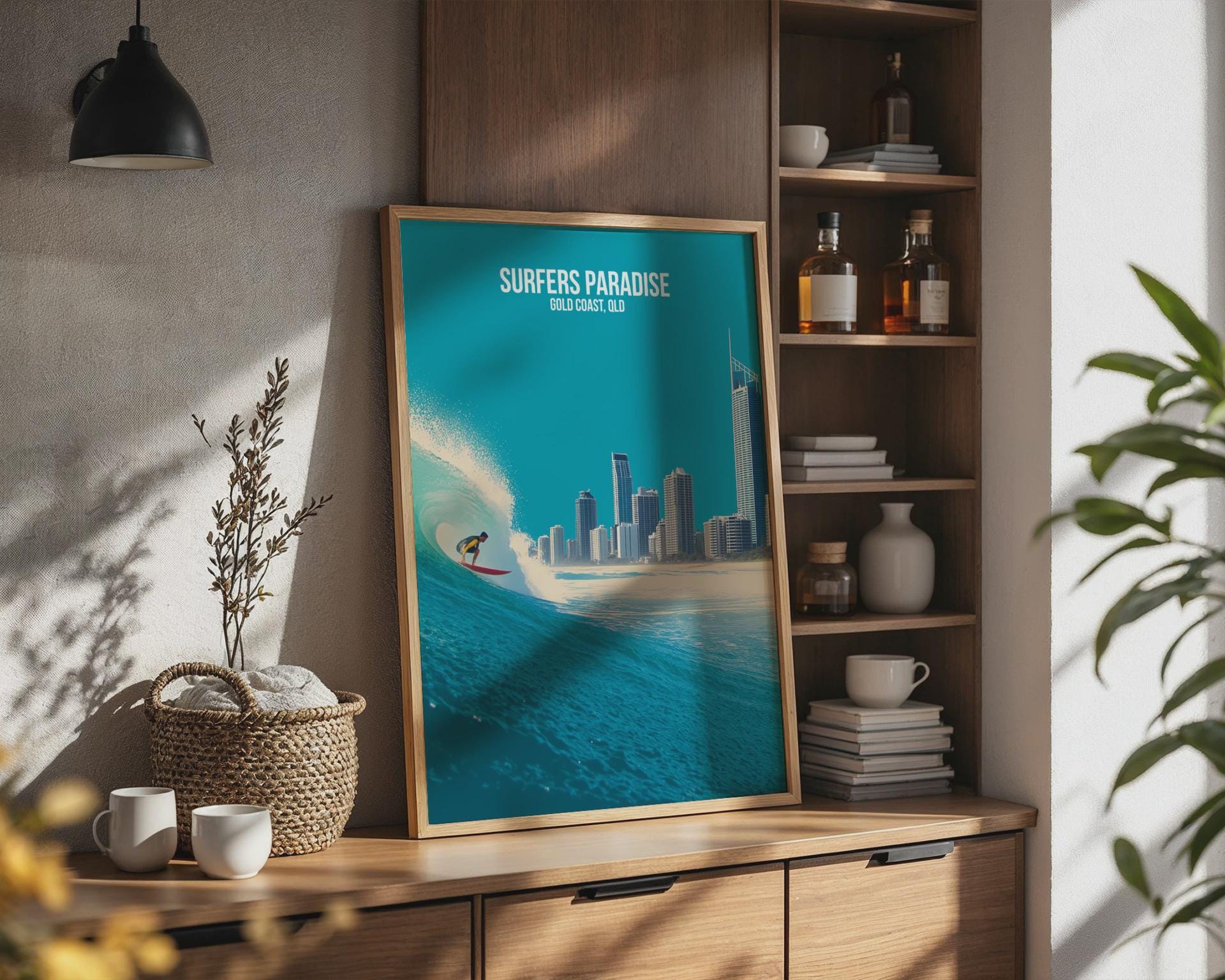 Surfers Paradise Coastal Wall Art Print - Travel Wall Art