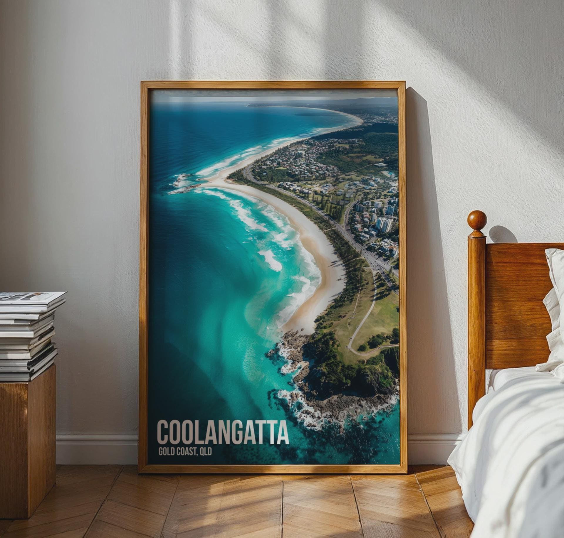 Coolangatta Aerial Print Ocean Landscape Art - Travel Wall Art