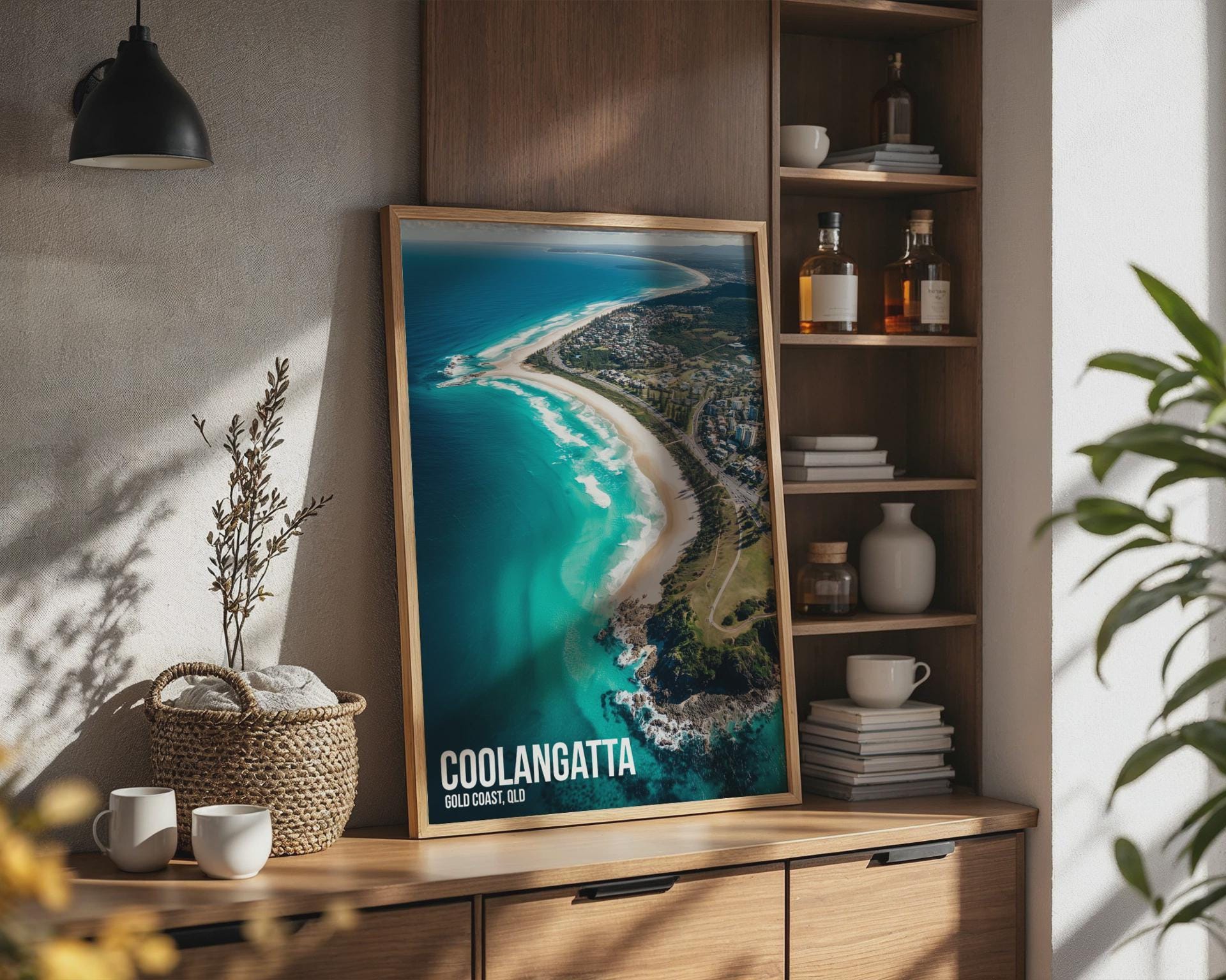 Coolangatta Aerial Print Ocean Landscape Art - Travel Wall Art