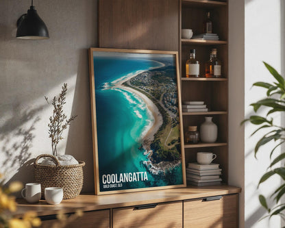 Coolangatta Aerial Print Ocean Landscape Art - Travel Wall Art