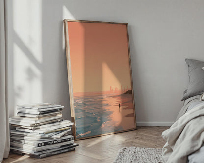 Gold Coast Beach Sunset Wall Art Print - Travel Wall Art