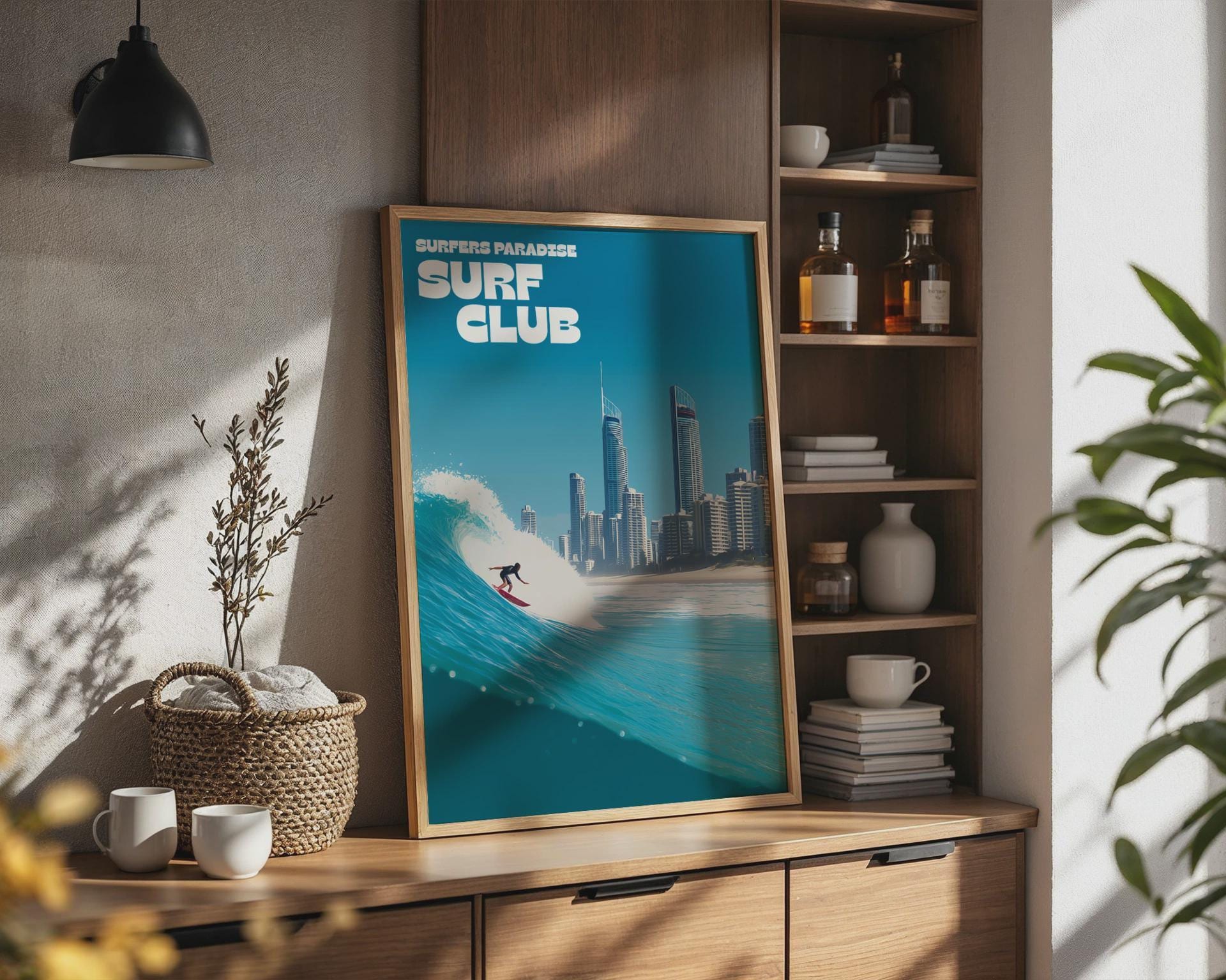 Surfers Paradise Surf Club Wall Art Print - Travel Wall Art