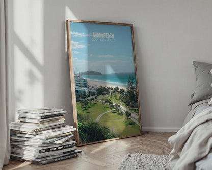 Miami Beach Gold Coast Poster Wall Art Print - Travel Wall Art