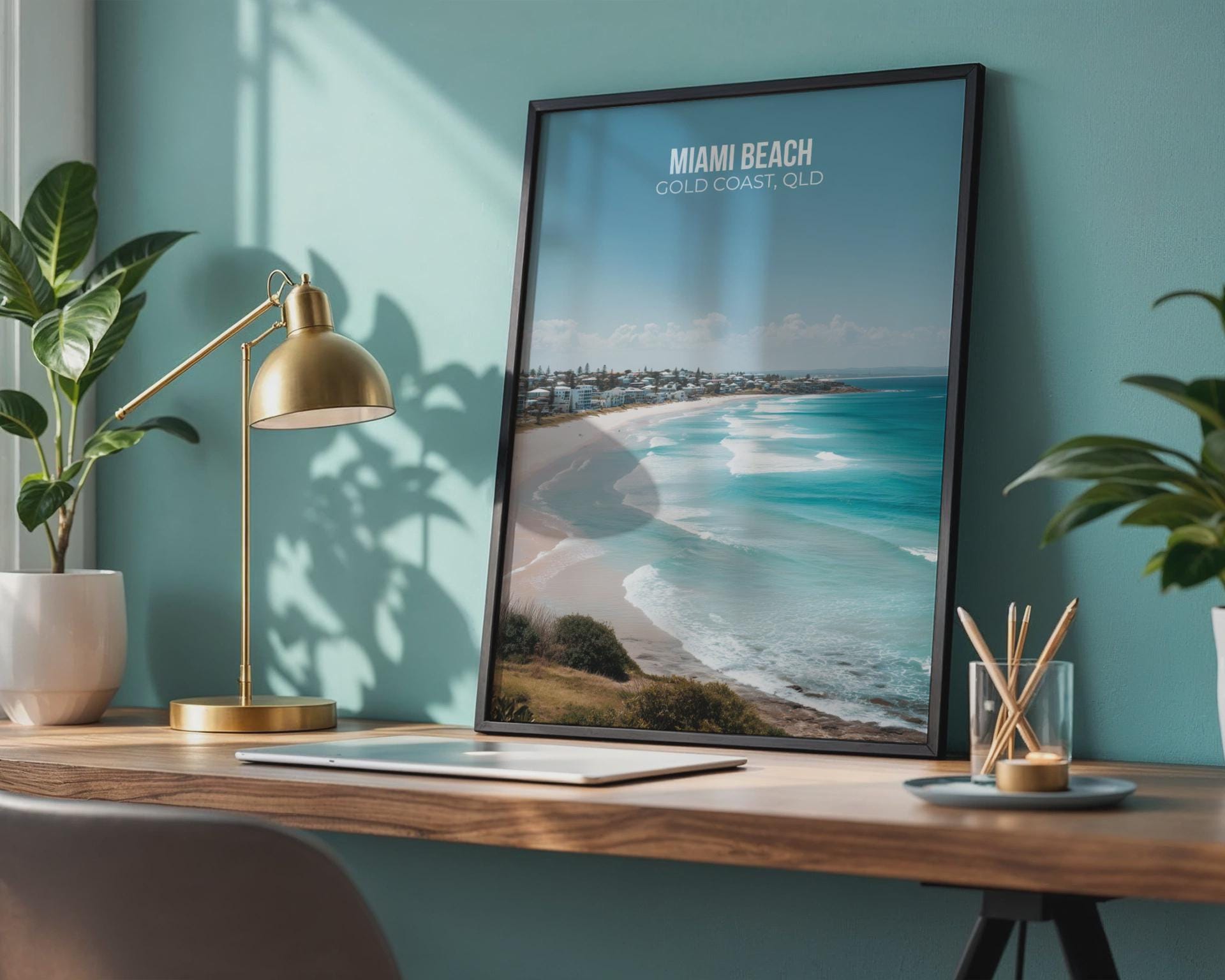 Miami Beach Gold Coast Wall Art Poster - Travel Wall Art