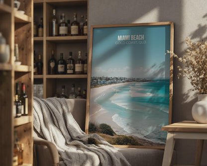 Miami Beach Gold Coast Wall Art Poster - Travel Wall Art
