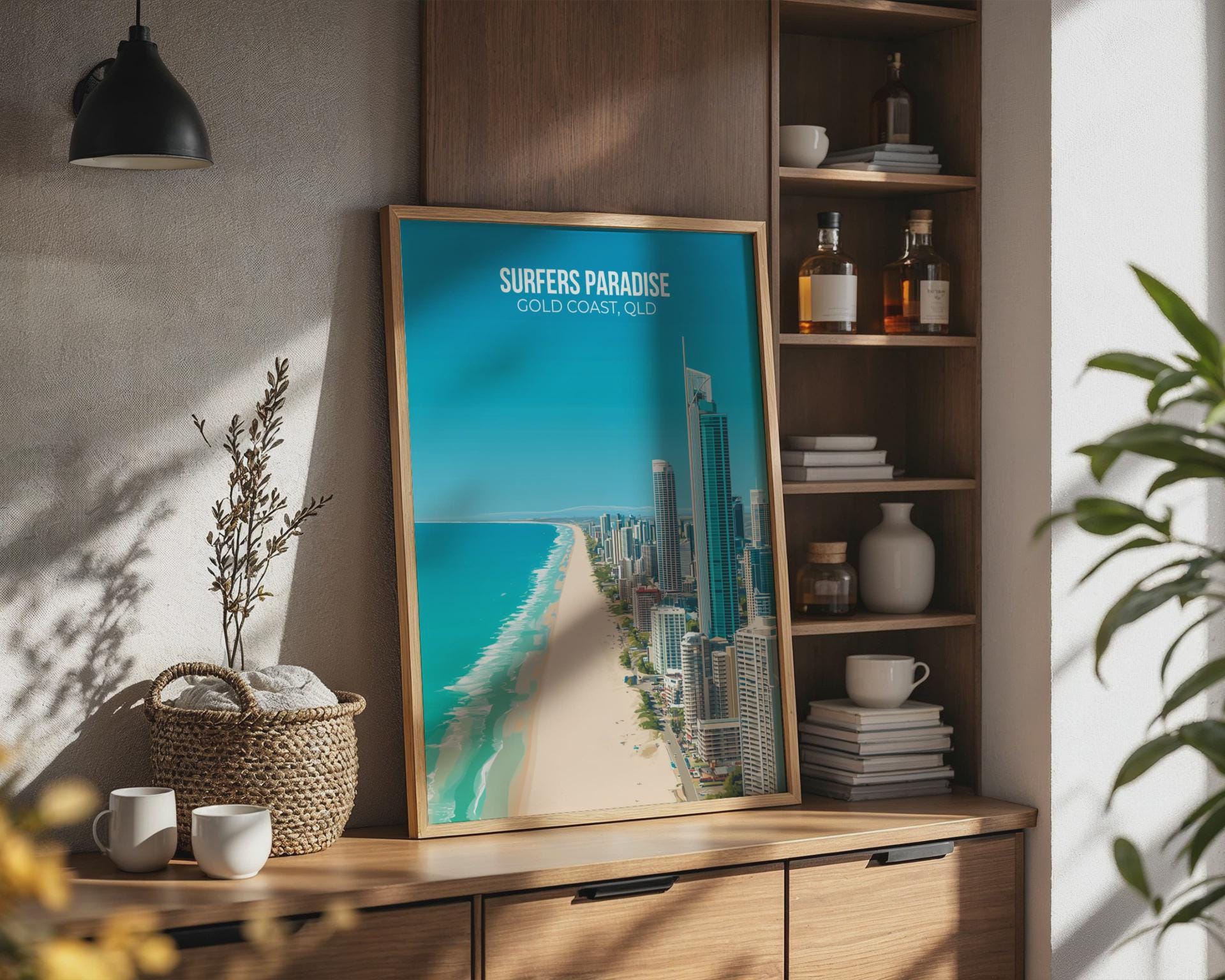 Surfers Paradise Wall Art Gold Coast Cityscape Print - Travel Wall Art
