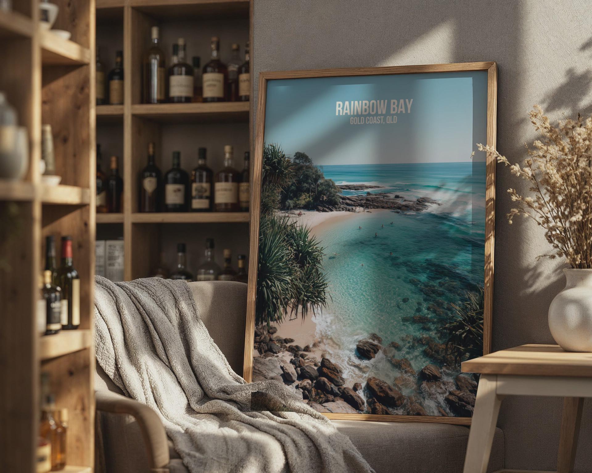 Rainbow Bay Gold Coast Print Wall Art - Travel Wall Art