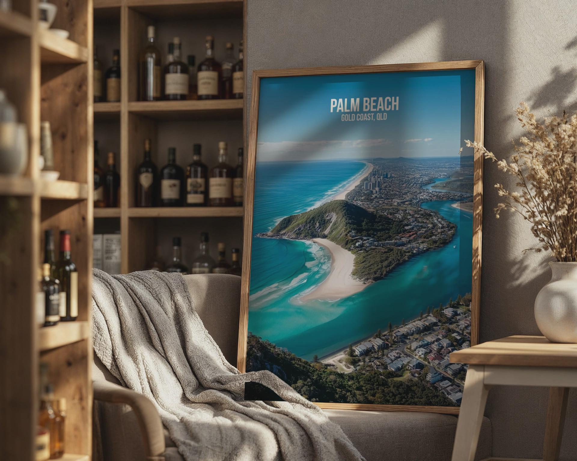 Palm Beach Gold Coast Poster Scenic View Poster Wall Art - Travel Wall Art